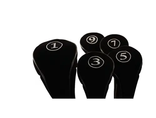 PGC Black Zipper golf club headcovers
